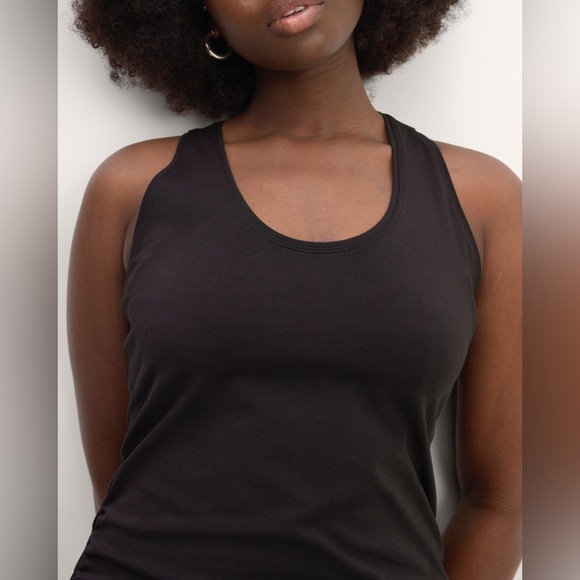 Everlane The Form Racerback Dress in Black size small new - Picture 3 of 11